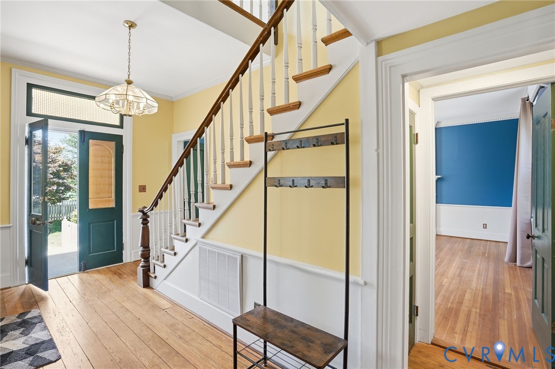 2297 Indian Oak Road Crewe, VA 23930 - Photo 8 of 53 a dining room with wooden floor windows and entryway