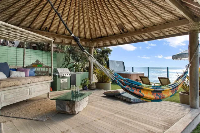 a view of a terrace with sitting area