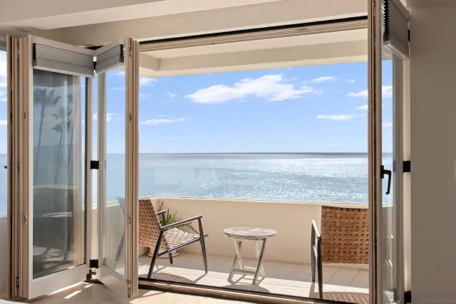 a view of an ocean beach