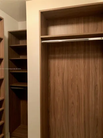 a close view of closet