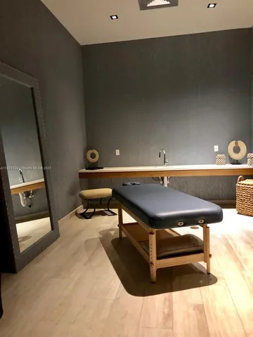 a living room with a table