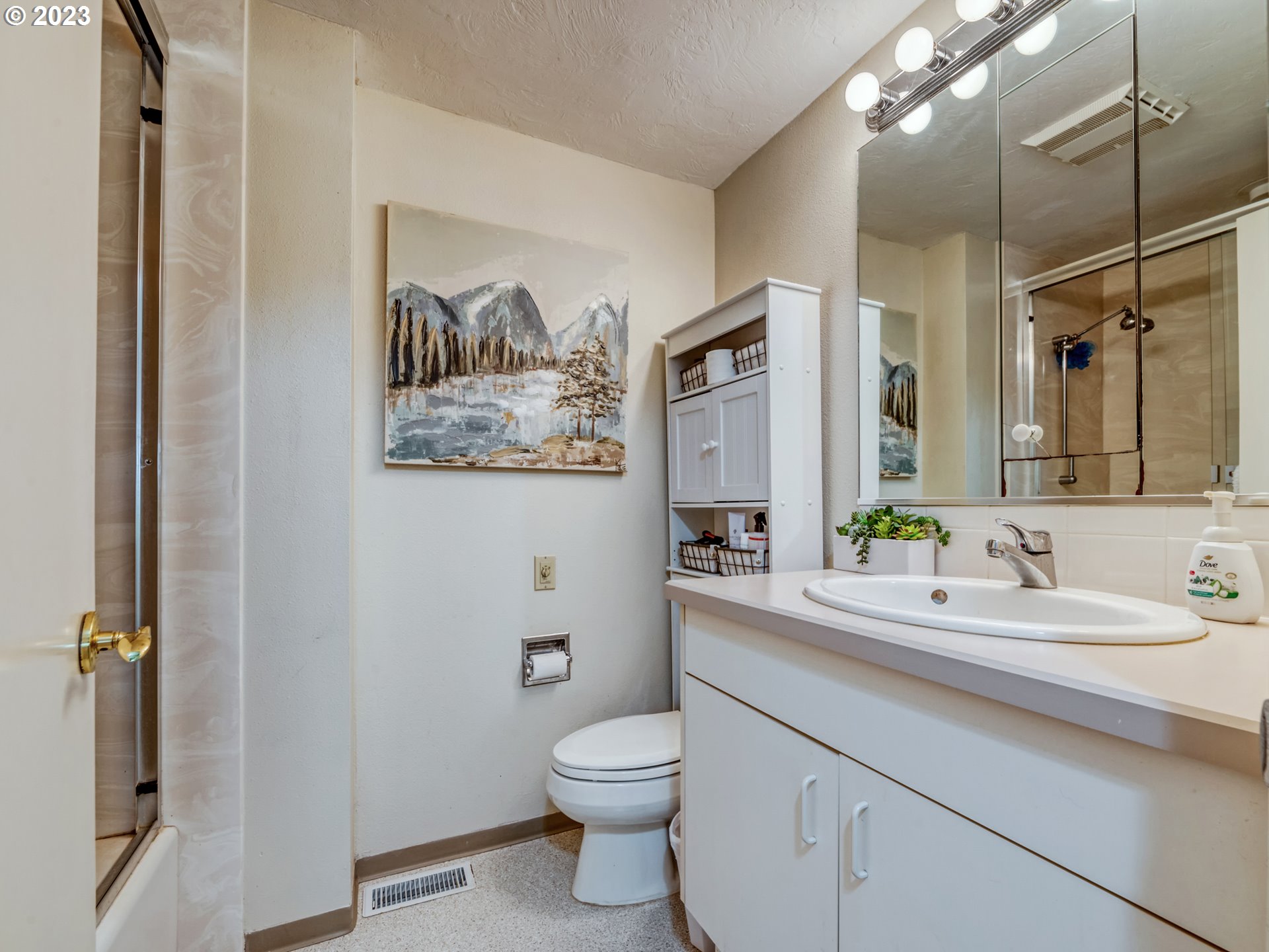 40176 York Lane Springfield, OR 97478 - Photo 24 of 48 a bathroom with a toilet a sink and mirror