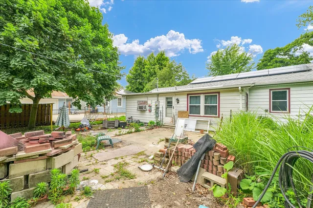 a view of a house with patio
