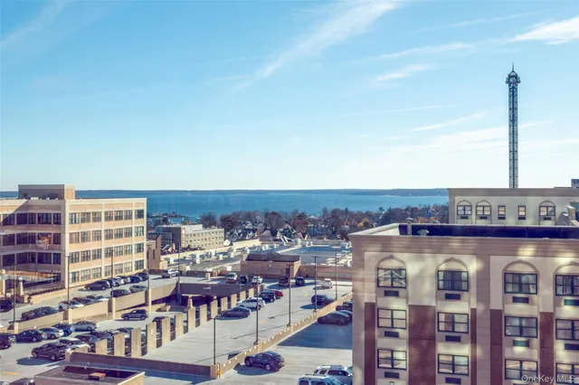 a view of a city that has tall buildings