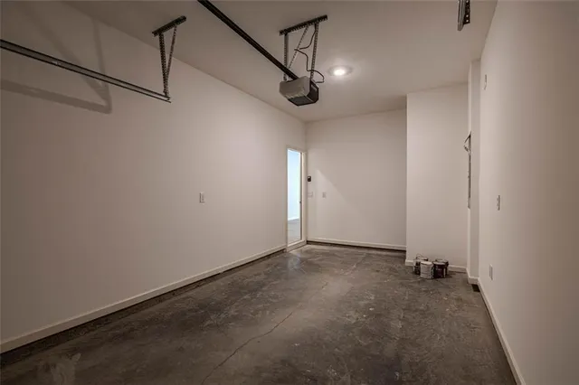 a view of a room with an entryway