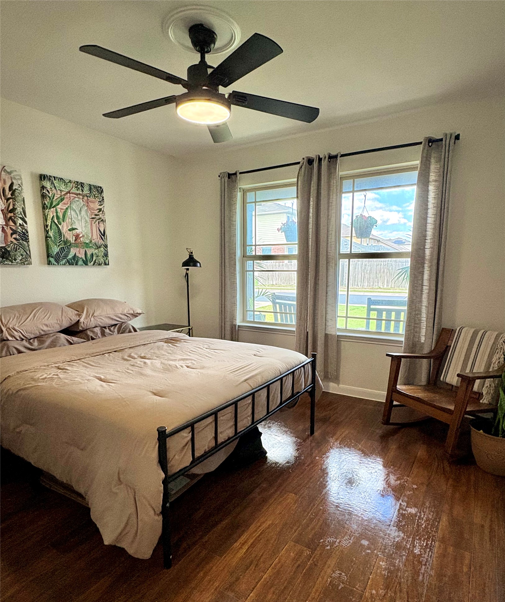606 Old Peak Road Georgetown, TX 78626 - Photo 11 of 16 a bedroom with a bed and a large window