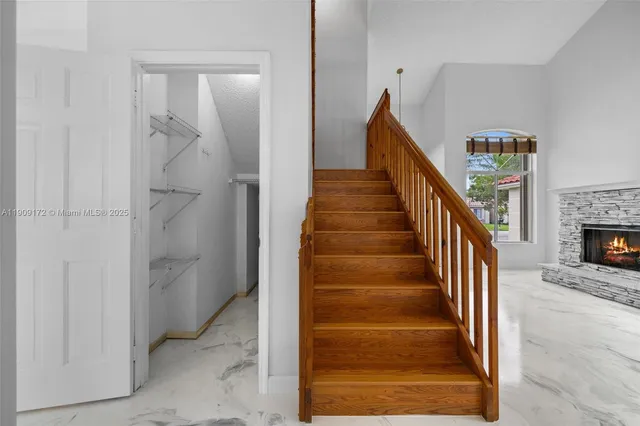 a view of a wooden deck