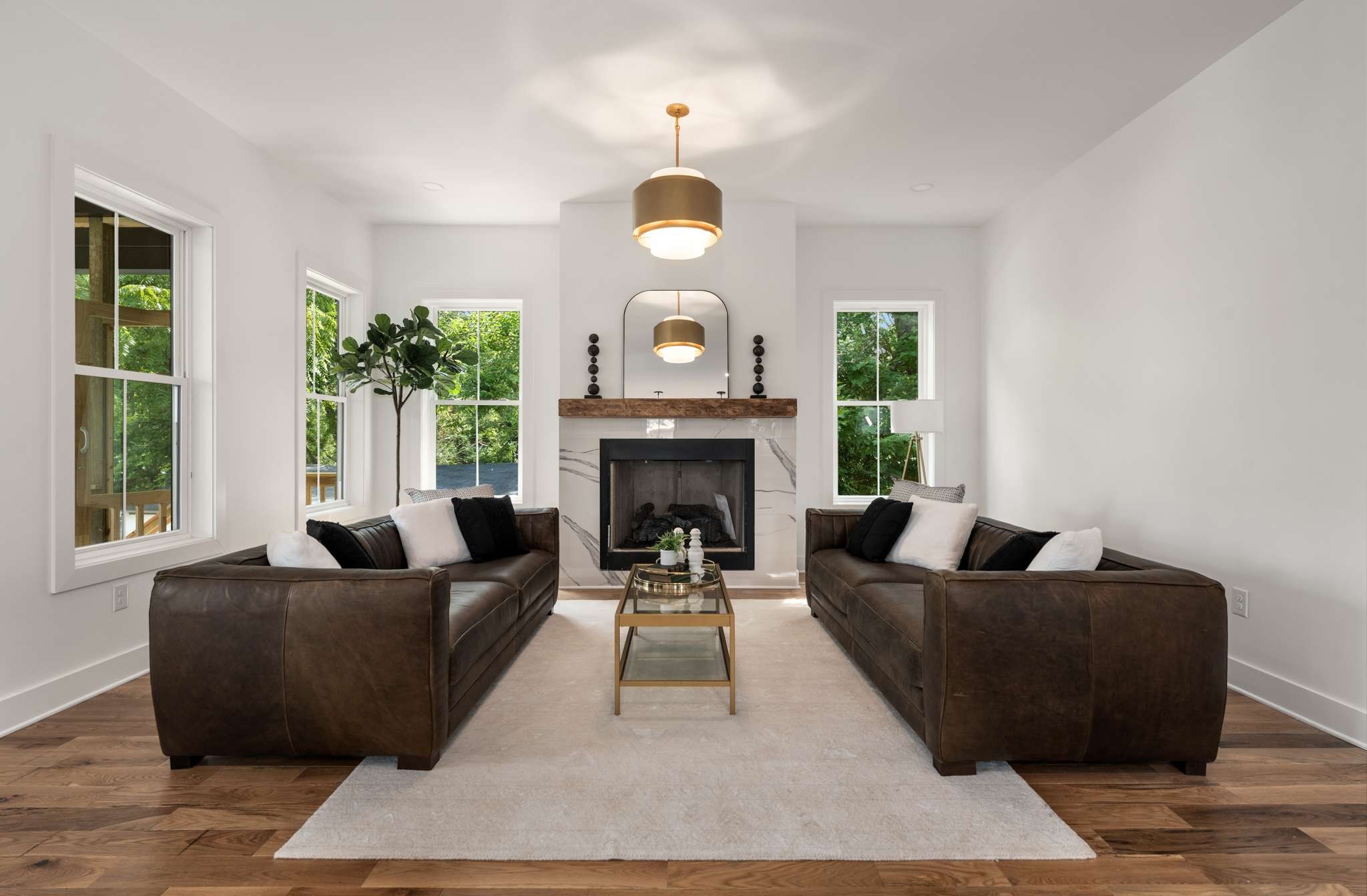 3512 Elkins Avenue Nashville, TN 37209 - Photo 12 of 36 a living room with furniture and a fireplace