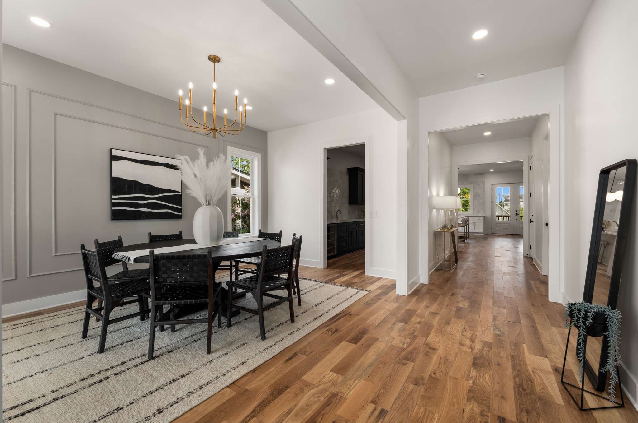 3512 Elkins Avenue Nashville, TN 37209 - Photo 5 of 36 a view of a dining room with furniture and wooden floor