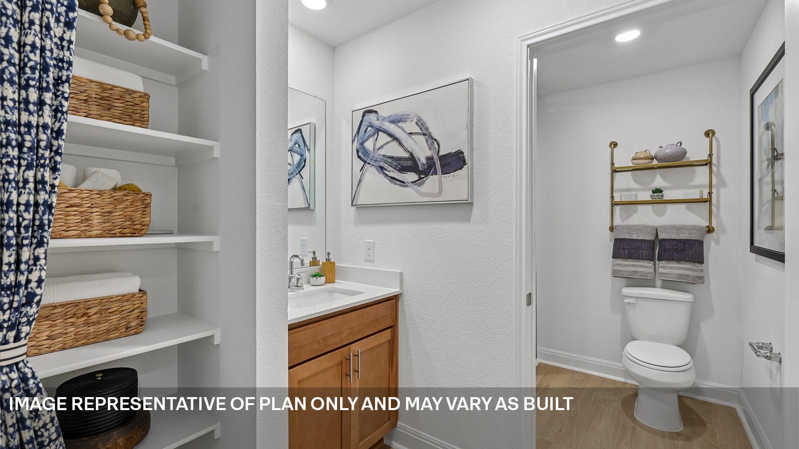 244 Rivers Edge Drive Georgetown, TX 78628 - Photo 26 of 37 a bathroom with a toilet a sink and glass door