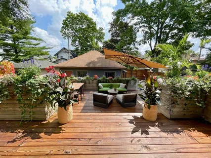 a view of a house with sitting area