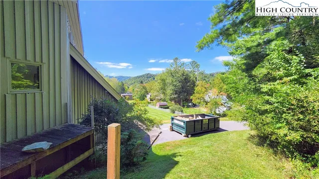 a view of a backyard with a garden