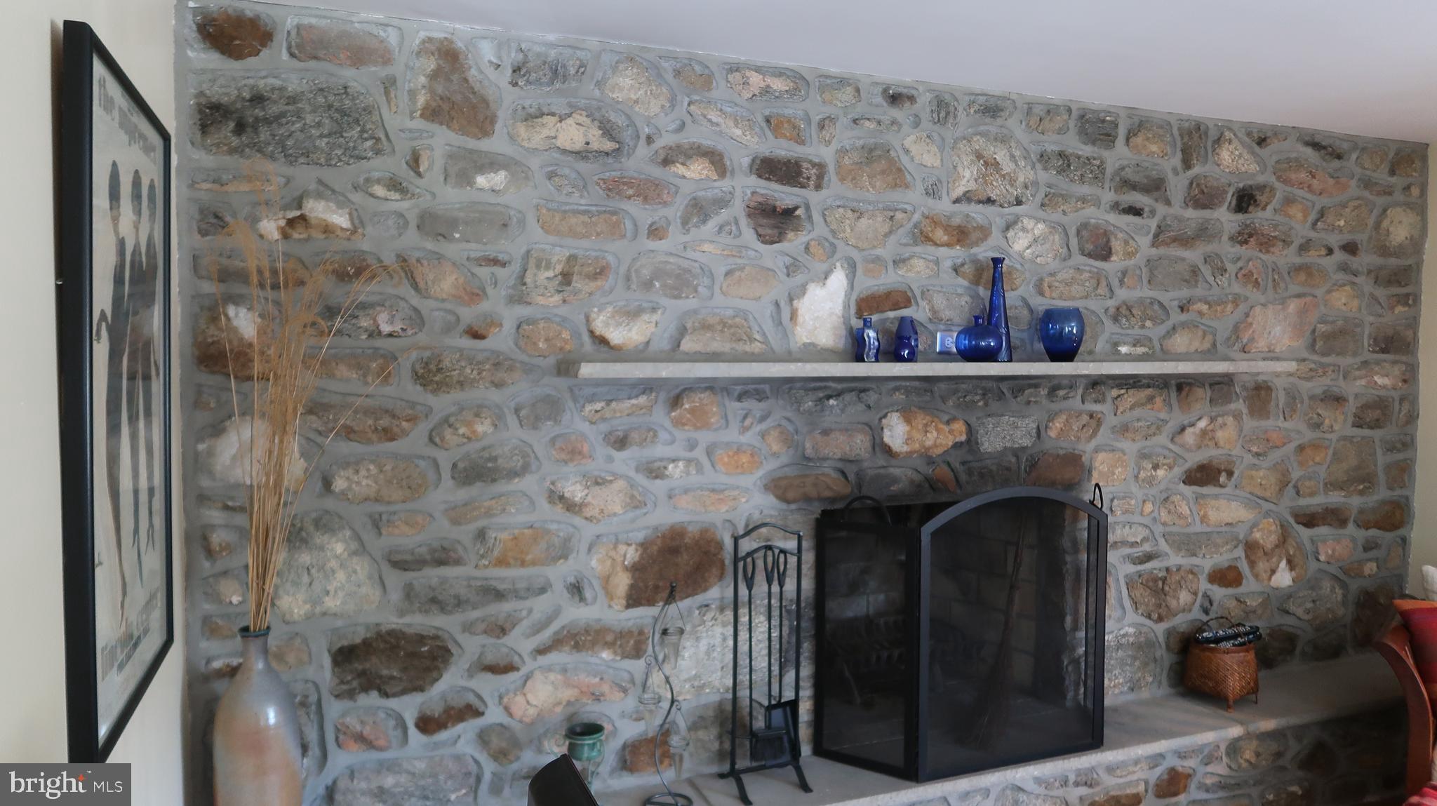 501 Blakeley Road Wallingford, PA 19086 - Photo 13 of 28 Full Wall Stone Fireplace In Living Room
