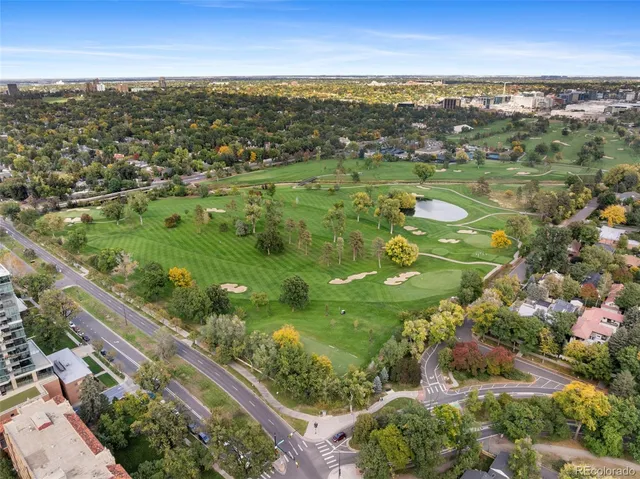 a view of a city with tall buildings