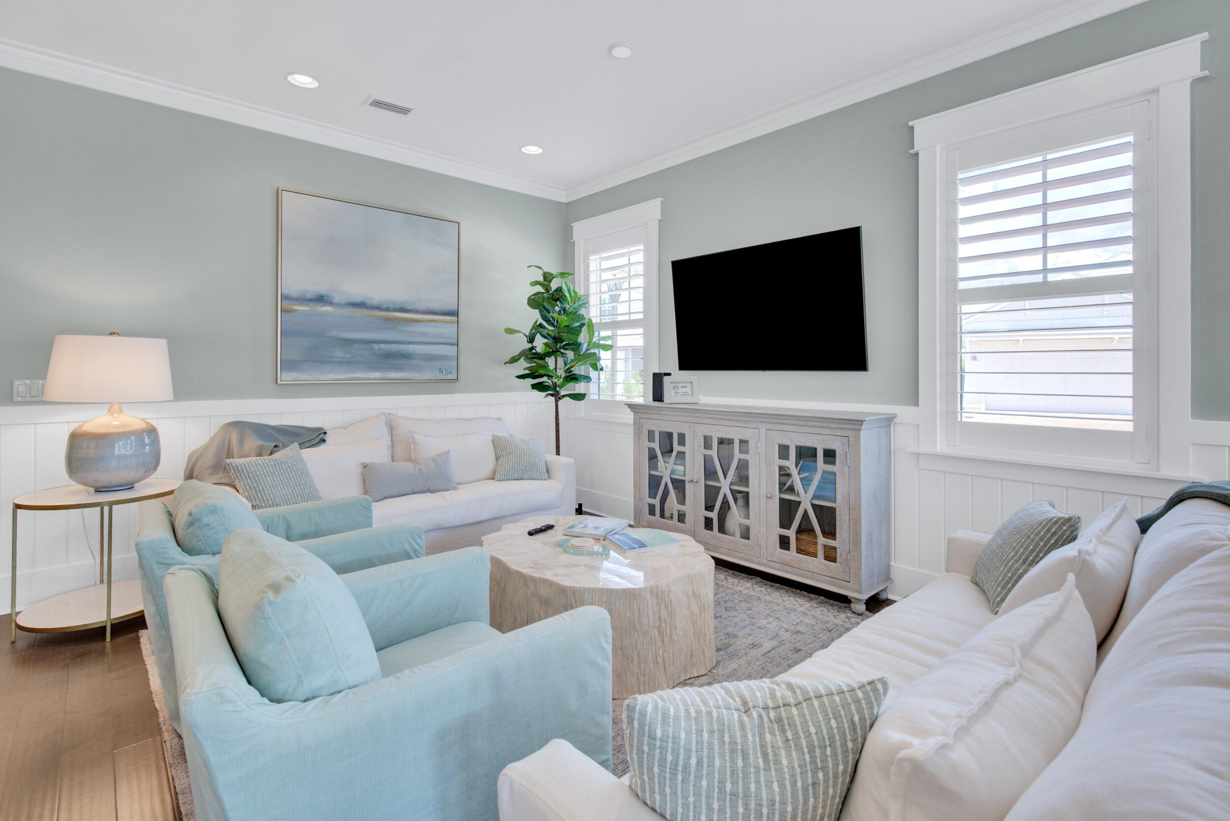 117 Prairie Pass Santa Rosa Beach, FL 32459 - Photo 10 of 33 a living room with furniture and a flat screen tv