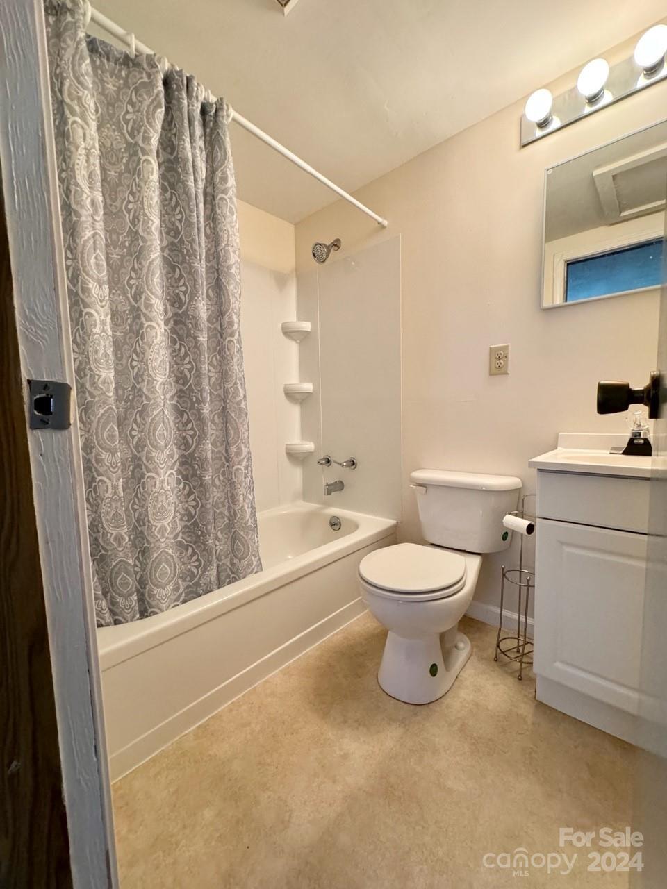 565 Neely Road Brevard, NC 28712 - Photo 28 of 28 a bathroom with a toilet a sink and a bathtub