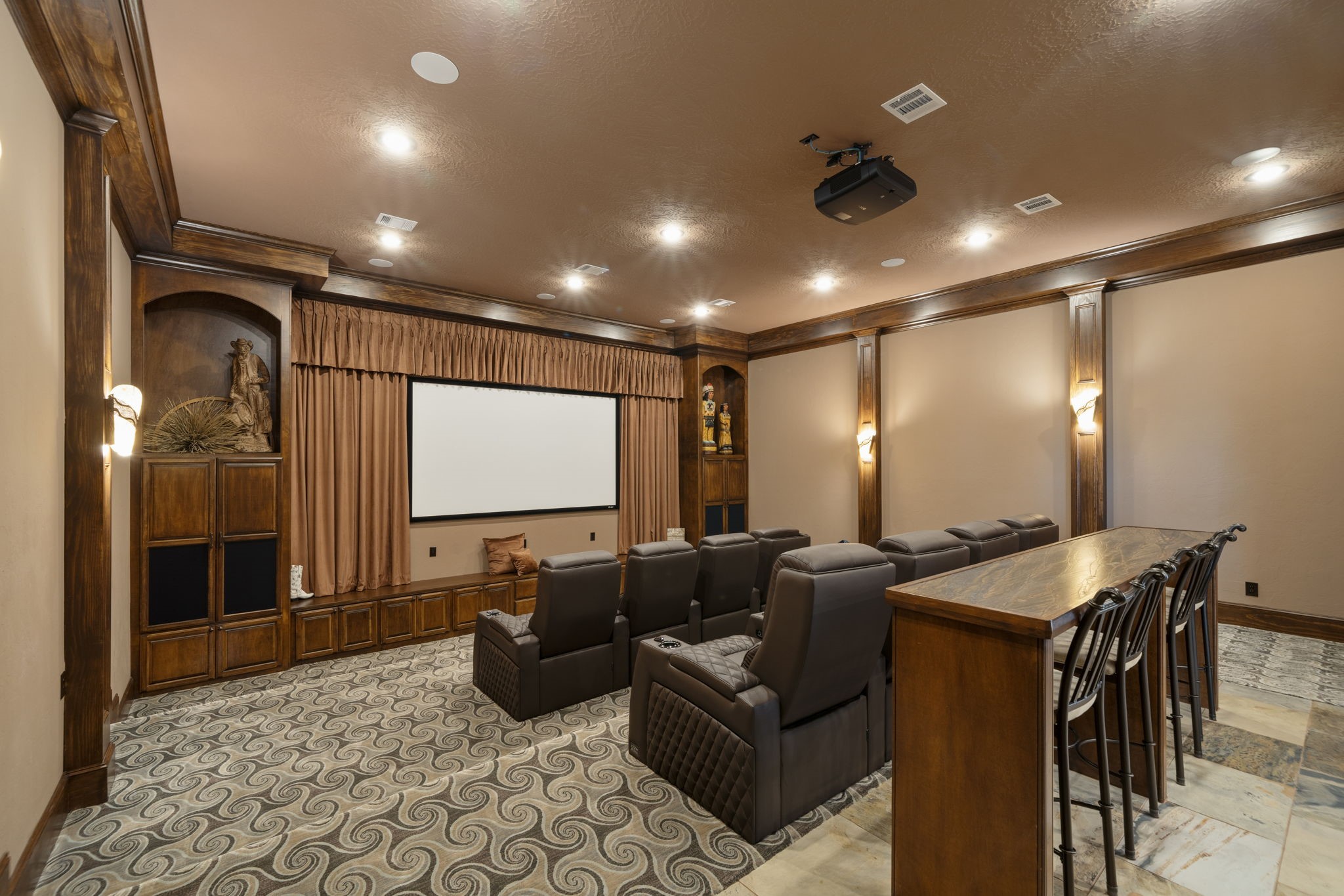 21620 Schiel Road Cypress, TX 77433 - Photo 15 of 49 Well appointed media room with a 140" screen.