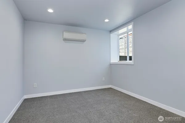 an empty room with a window