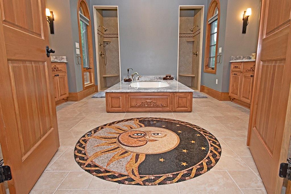 221 Springdale Road Venetia, PA 15367 - Photo 24 of 25 Mosaic inlaid tile design in master bathroom