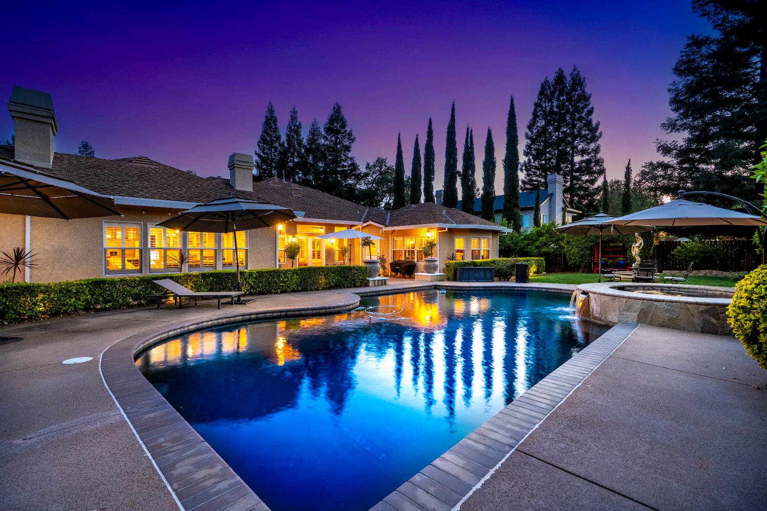 8300 Auburn Folsom Road Granite Bay, CA 95746 - Photo 31 of 45 a view of swimming pool with outdoor seating and yard in the back