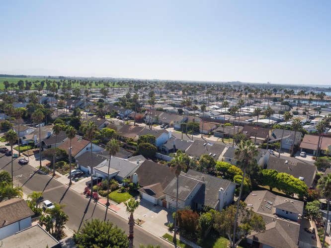 1330 Beachmont Street Ventura, CA 93001 - Photo 32 of 35 an aerial view of a city with lots of residential buildings