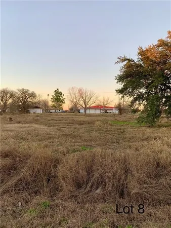 a view of a field with an ocean