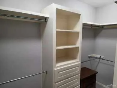 a close view of closet