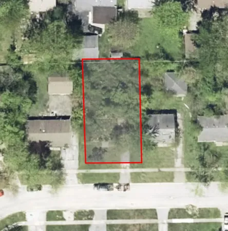 an aerial view of a houses