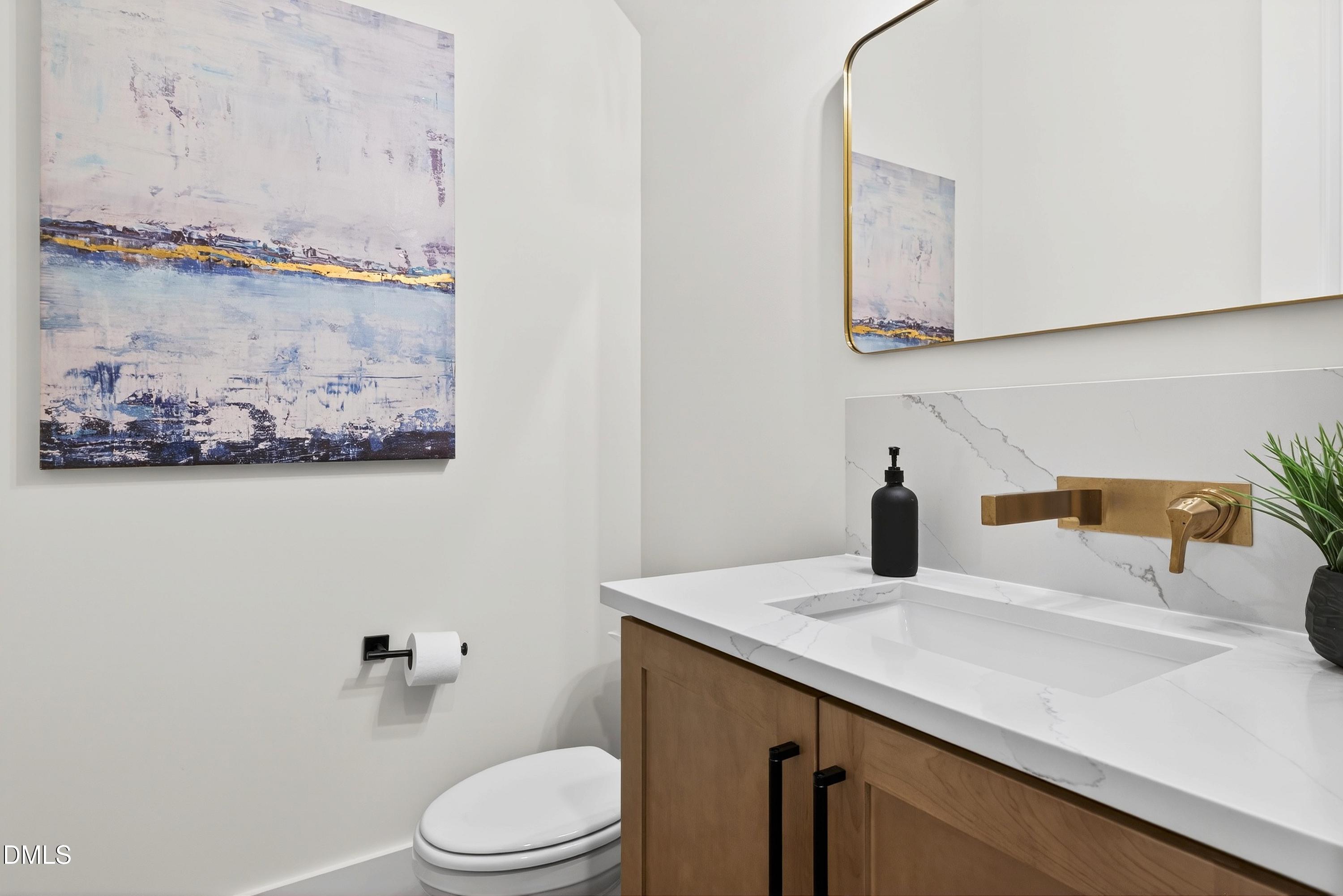 113 Boyd Street Cary, NC 27513 - Photo 23 of 88 a bathroom with a sink vanity and toilet