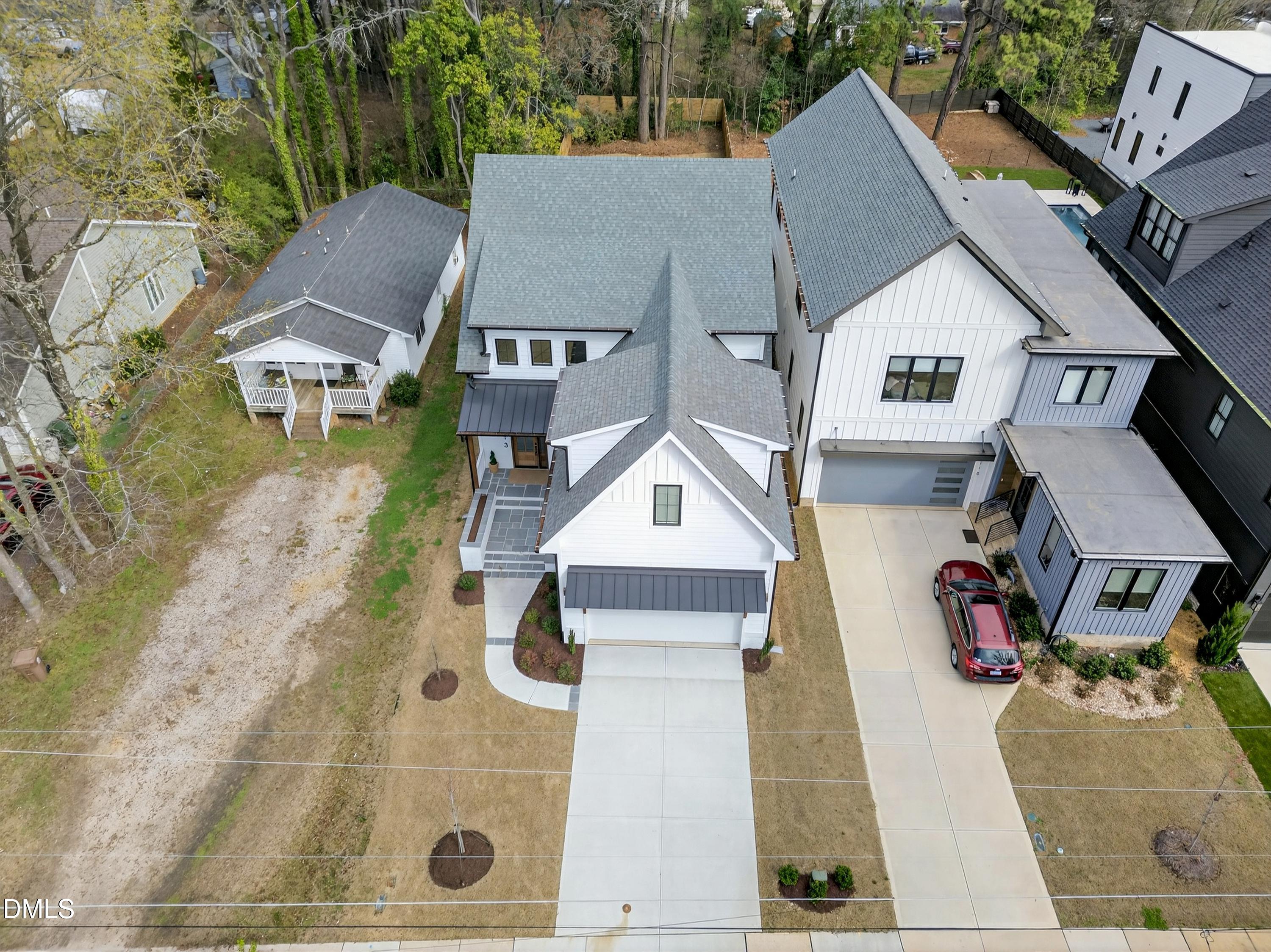 113 Boyd Street Cary, NC 27513 - Photo 70 of 88 an aerial view of a house with swimming pool