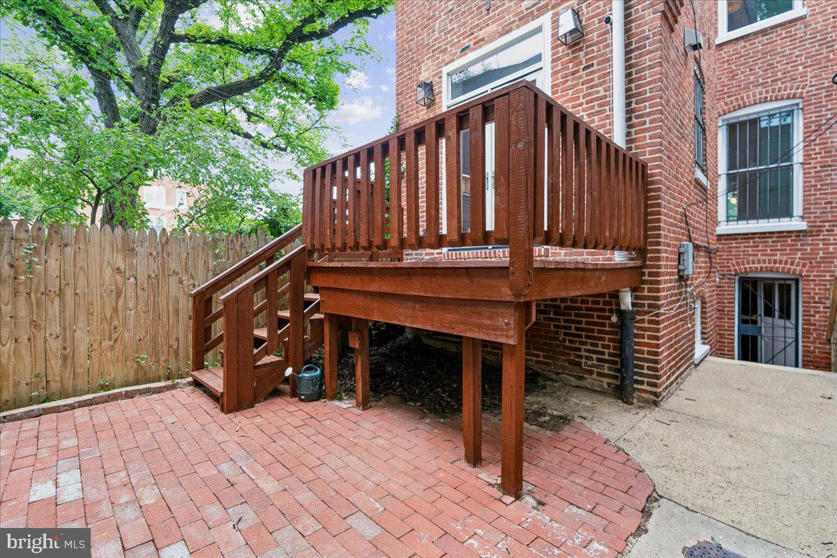 1105 G Street Southeast Washington, DC 20003 - Photo 38 of 51 Rear brick patio