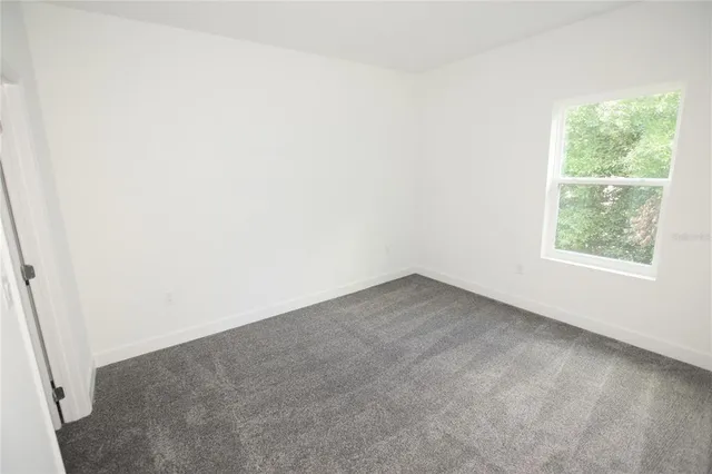 an empty room with a window