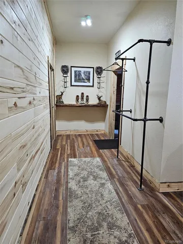 a room with table and chairs