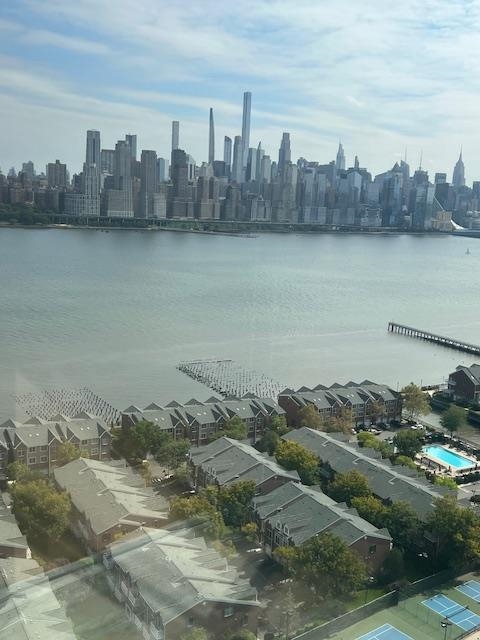 7004 Boulevard East, Unit 30G Guttenberg, NJ 07093 - Photo 19 of 34 an aerial view of a houses with a lake