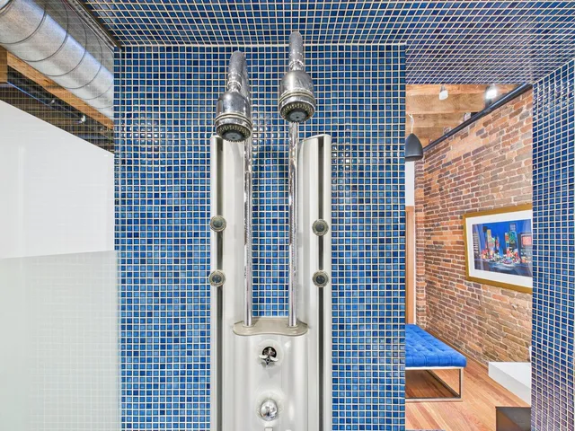 a view of a brick building