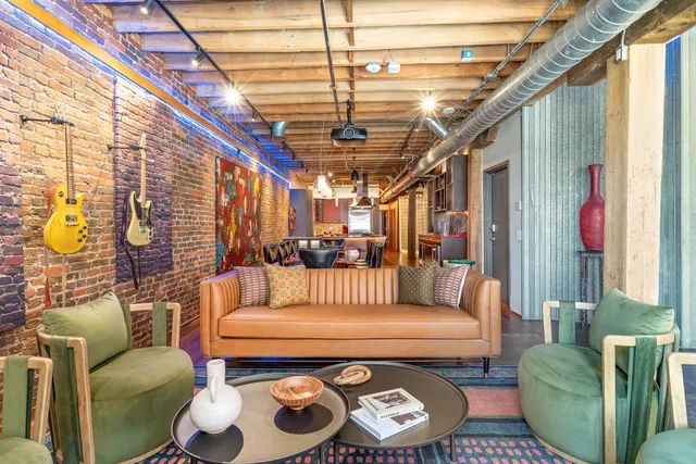 a outdoor living space with furniture and a couch