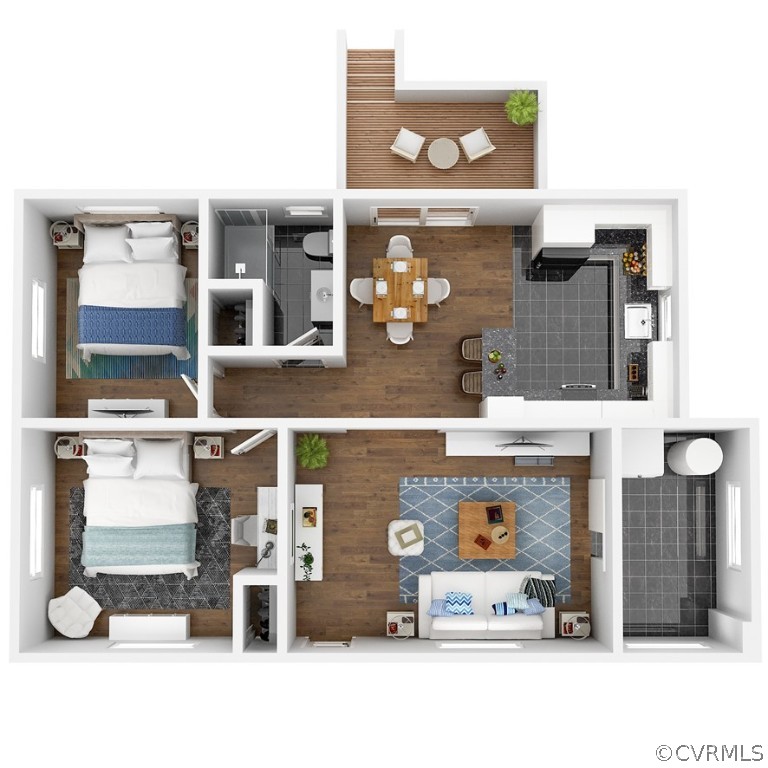 3908 Decatur Street Richmond, VA 23224 - Photo 2 of 23 an aerial view of a house with parking