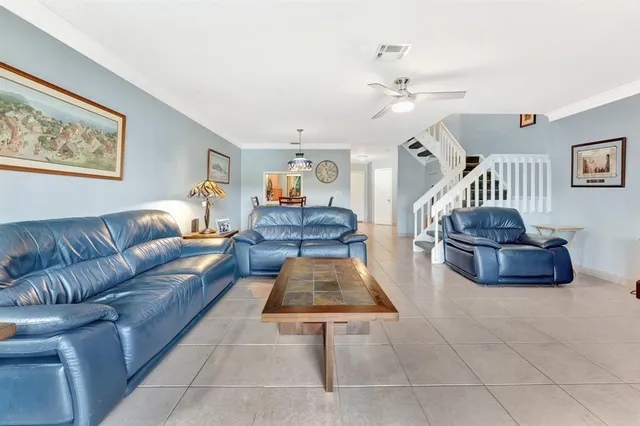 a view of livingroom with chandelier