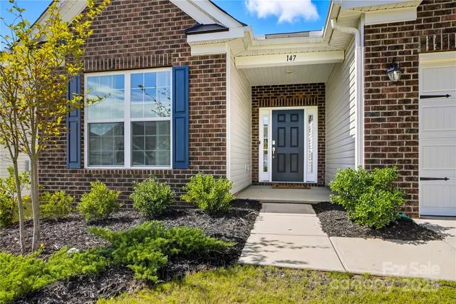 a front view of a house