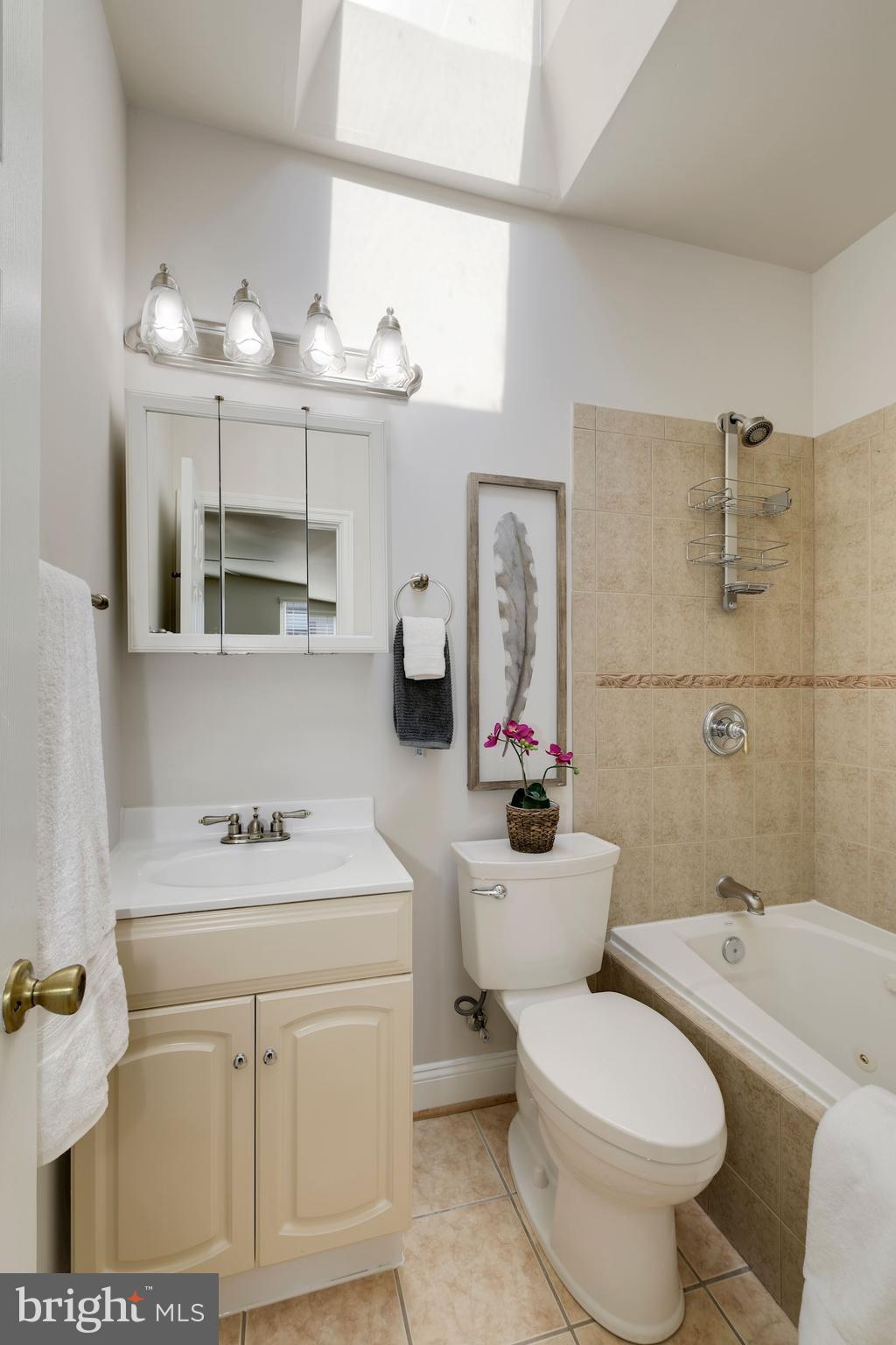 724 Columbia Road Northwest Washington, DC 20001 - Photo 19 of 33 BR2 - attached full bath has skylight