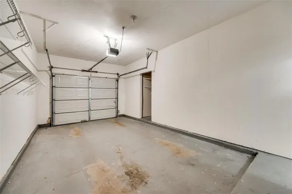 a view of a garage