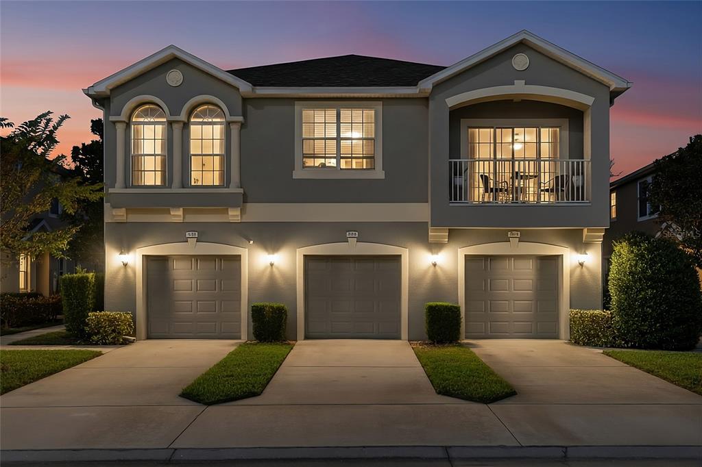 a front view of a house