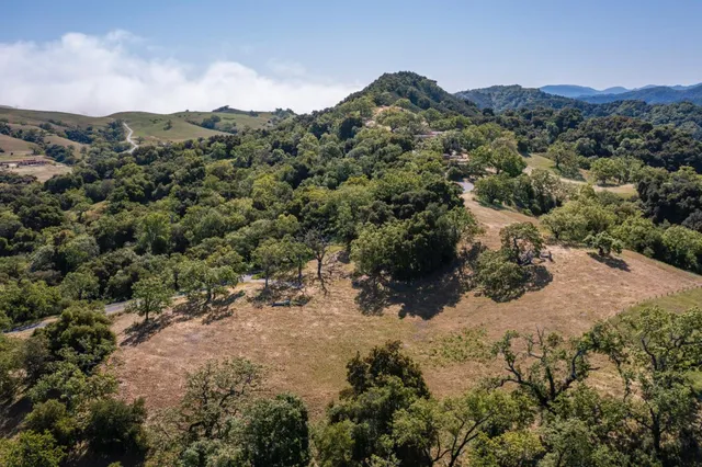 a view of a lake with a mountain