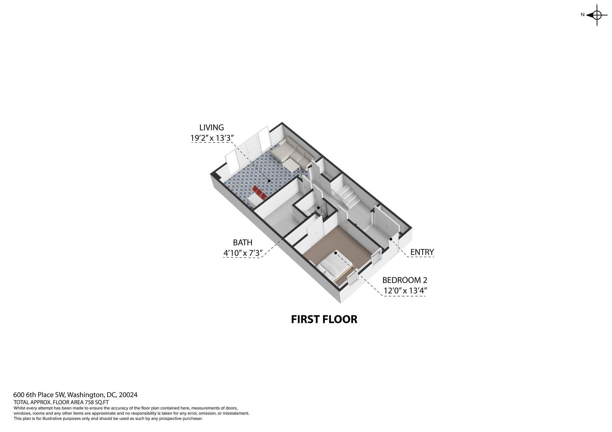 600 6th Place Southwest Washington, DC 20024 - Photo 3 of 8 a view of a floor plan