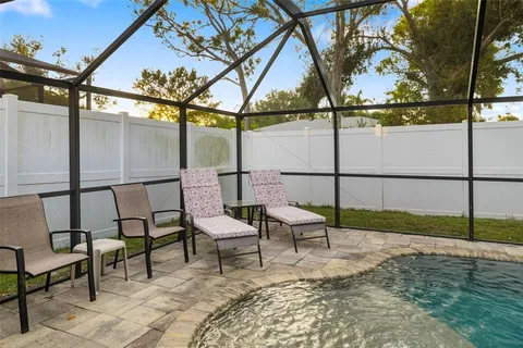 a view of outdoor space with seating area