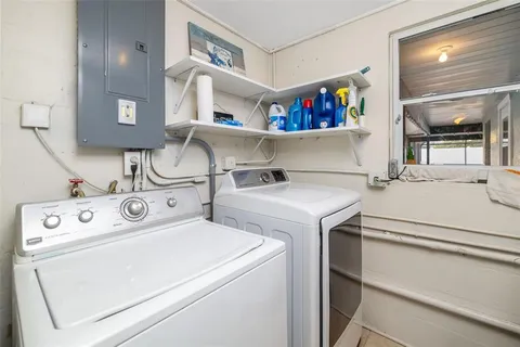 a view of a city and ocean view