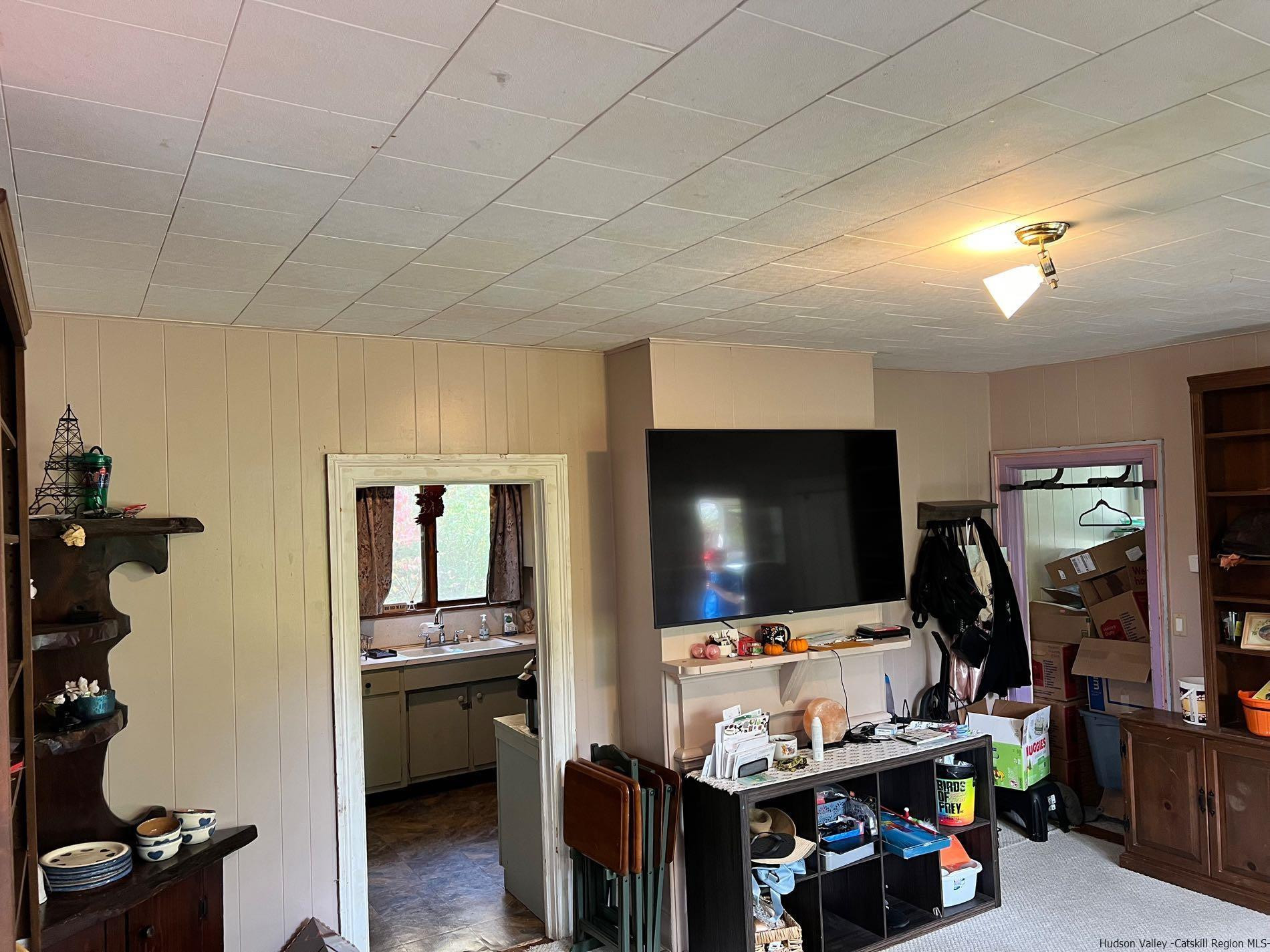 87 Dewitt Street Kingston, NY 12401 - Photo 16 of 33 a living room with furniture and a flat screen tv