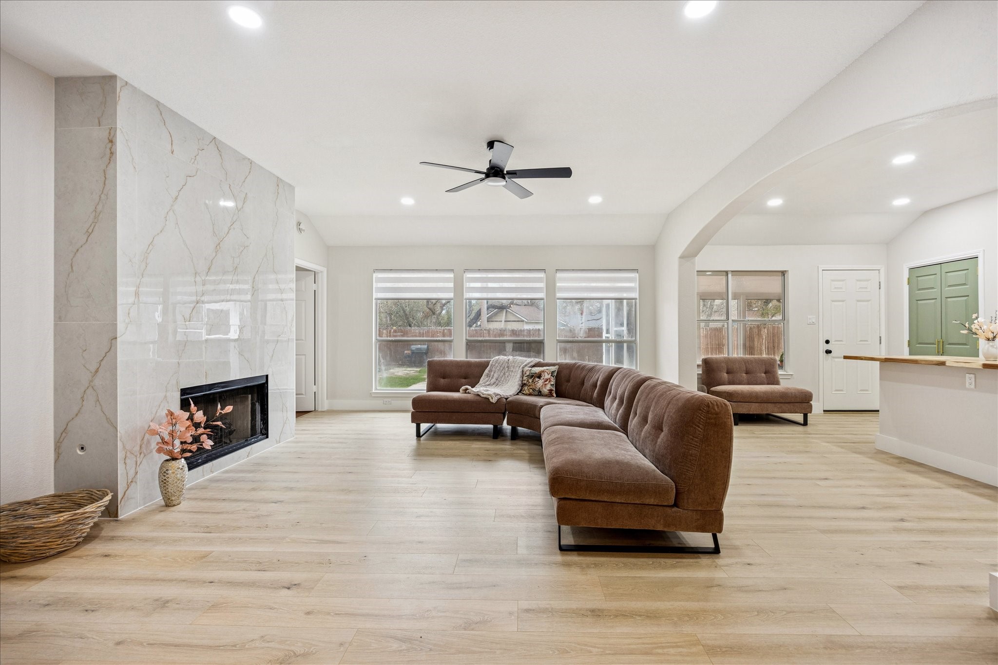 12624 Twisted Briar Lane Austin, TX 78729 - Photo 10 of 41 a living room with furniture fireplace and flat screen tv