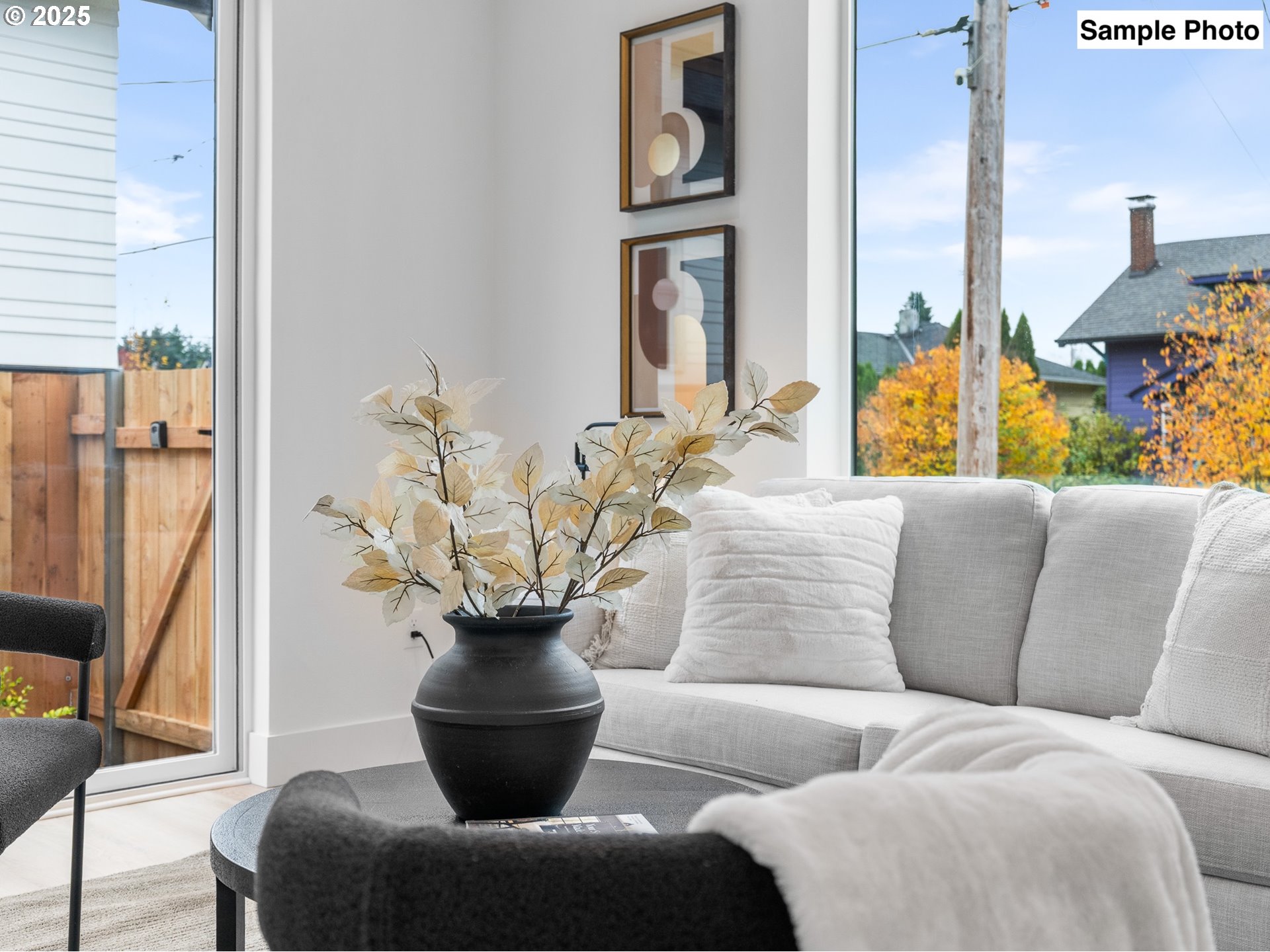 3554 North Haight Avenue, Unit 3 Portland, OR 97227 - Photo 11 of 20 a living room with furniture flowerpot and a potted plant
