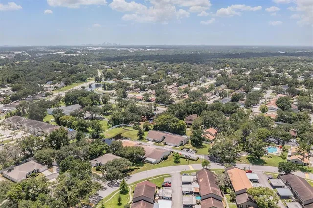 an aerial view of multiple house